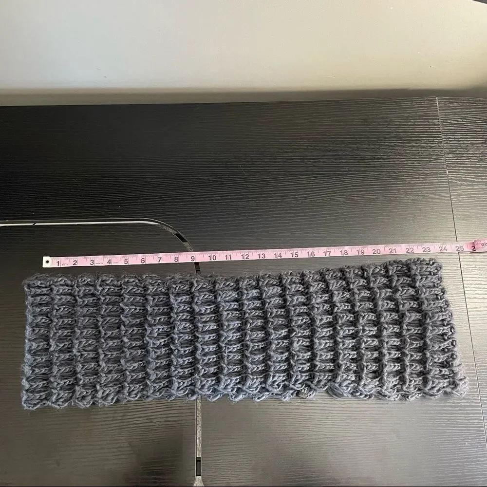 Charcoal Warm and Soft Crocheted Infinity Scarf